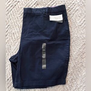 Tommy Hilfiger Dark Blue Flat Front Shorts